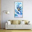 Tableau Abstrait Fleurs Sur Toile 80x160 Cm - Impression Couleur Vive, Résistant UV - Décoration Murale Salon Sans Cadre - 6
