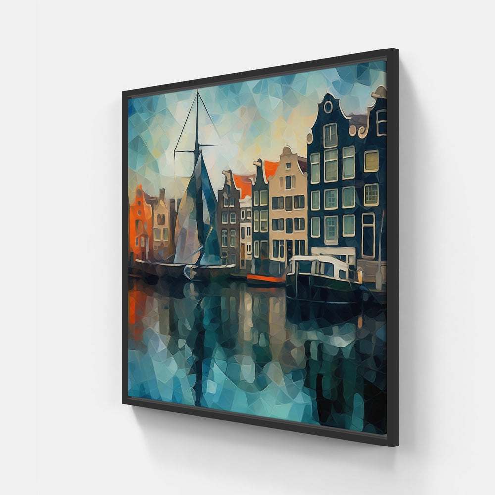 Amsterdam Aura-Canvas-artwall-20x20 cm-Black-Artwall