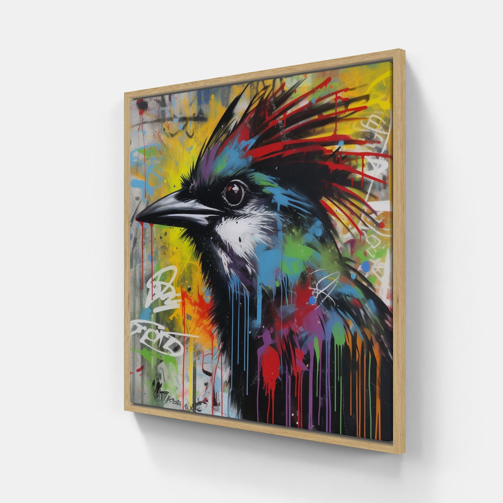 bird sings song-Canvas-artwall-20x20 cm-Wood-Artwall
