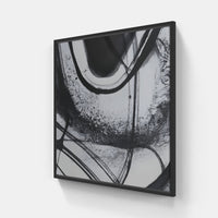 never late abstract-Canvas-artwall-20x20 cm-Black-Artwall