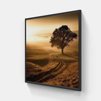 Landscape Serenity, Timeless Art-Canvas-artwall-40x40 cm-Black-Artwall