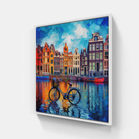 Amsterdam Reflections"-Canvas-artwall-20x20 cm-White-Artwall