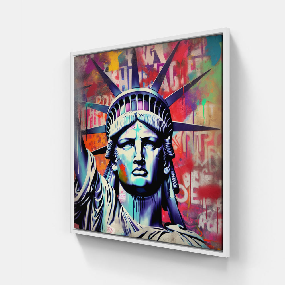 Cityscape: New York-Canvas-artwall-20x20 cm-White-Artwall