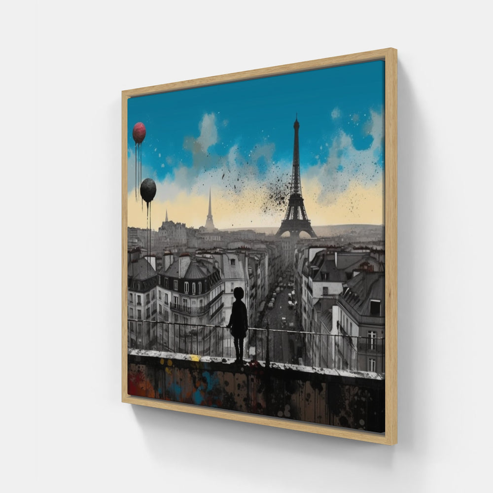 Paris in Strokes-Canvas-artwall-20x20 cm-Wood-Artwall
