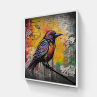 Bird song rises-Canvas-artwall-20x20 cm-White-Artwall