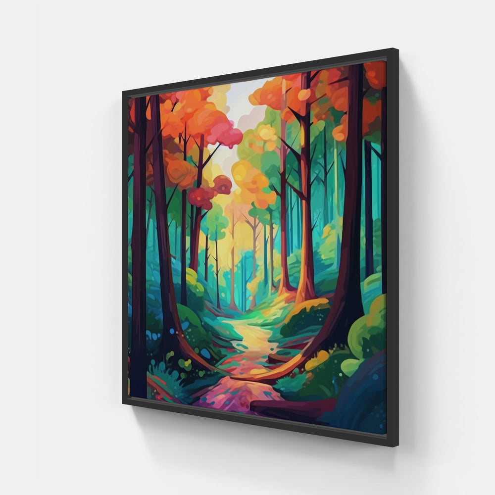 Whispering Pines Retreat-Canvas-artwall-20x20 cm-Black-Artwall