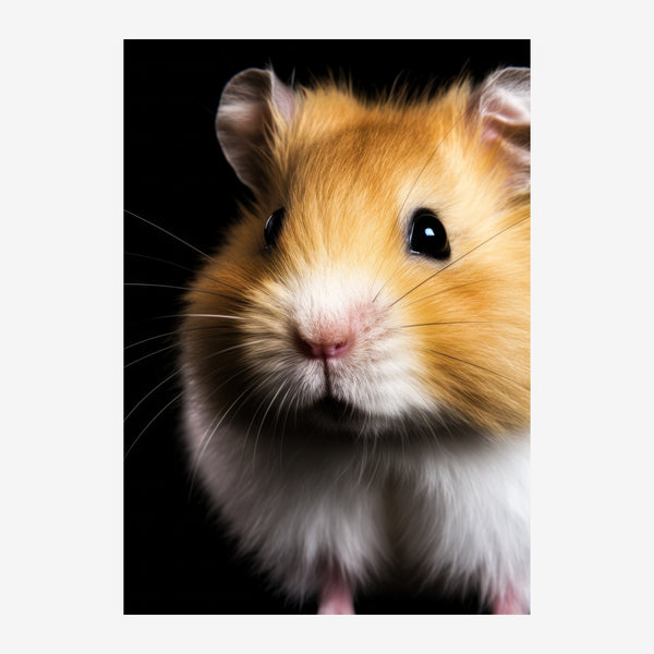 Hamster roux et blanc, portrait intimiste — Toile sur châssis