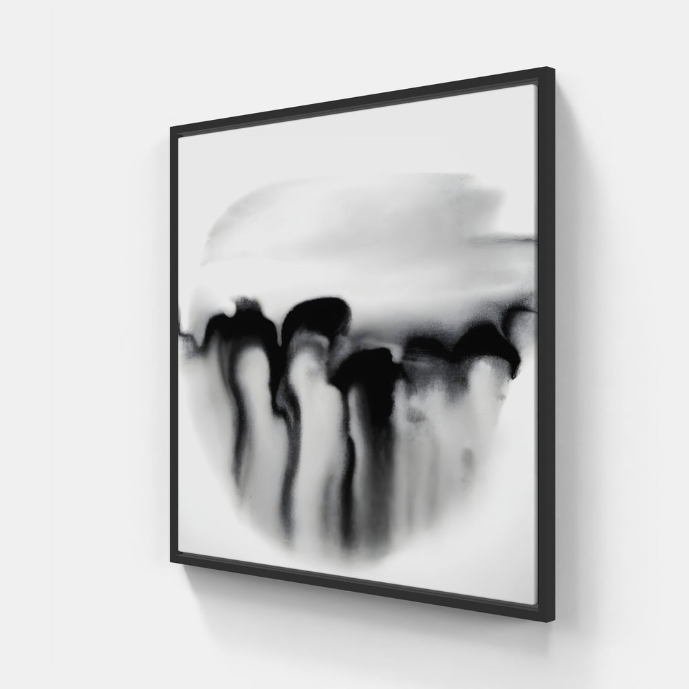 On abstract time flies-Canvas-artwall-20x20 cm-Black-Artwall