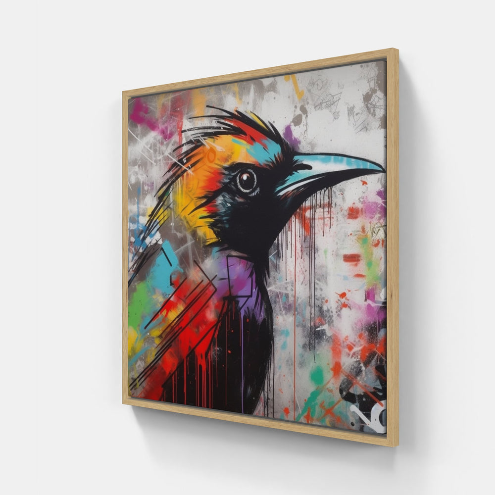 bird soars free-Canvas-artwall-20x20 cm-Wood-Artwall
