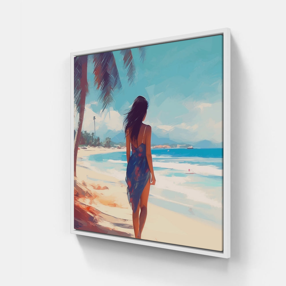 Island Retreat Coastal Serenity-Canvas-artwall-20x20 cm-White-Artwall