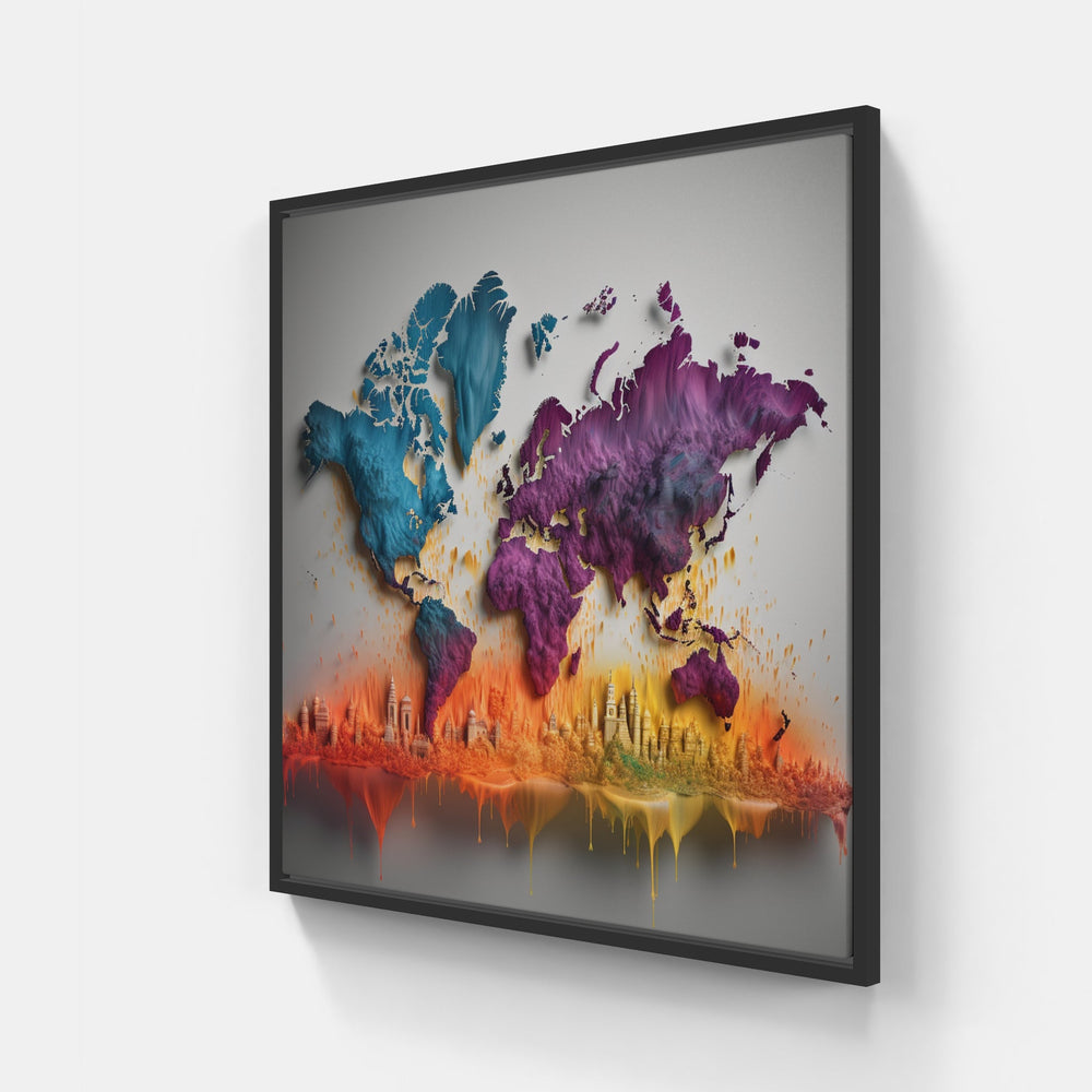 Luminous World Symphony-Canvas-artwall-20x20 cm-Black-Artwall