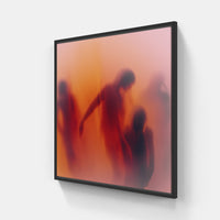 Transcendent Color Waves-Canvas-artwall-40x40 cm-Black-Artwall