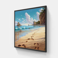 Dunes Beachfront Bliss-Canvas-artwall-20x20 cm-Black-Artwall