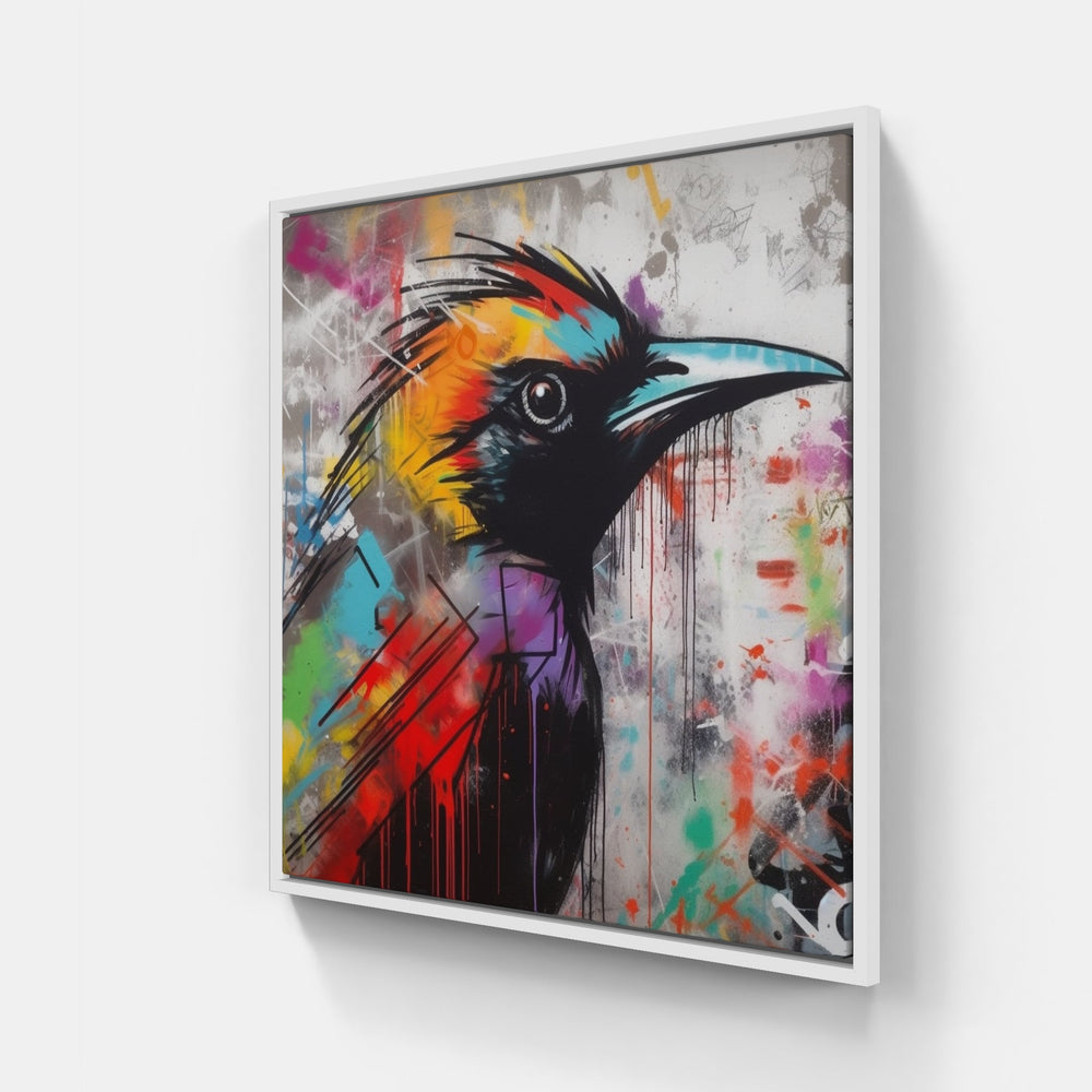 bird soars free-Canvas-artwall-20x20 cm-White-Artwall