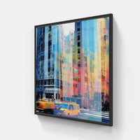 Streets of NY-Canvas-artwall-20x20 cm-Black-Artwall