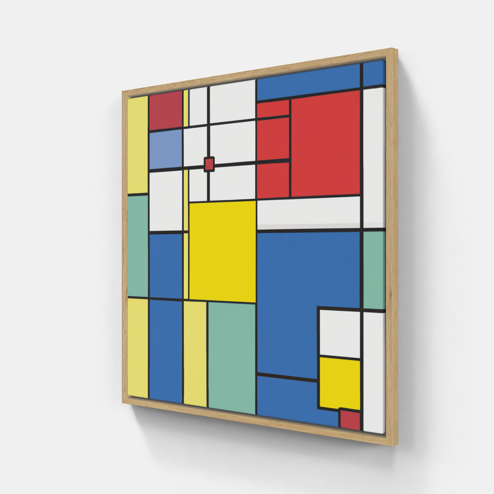 Mondrian mosaic dreams-Canvas-artwall-20x20 cm-Wood-Artwall