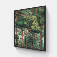 Mystical Moonlit Forest-Canvas-artwall-20x20 cm-Black-Artwall