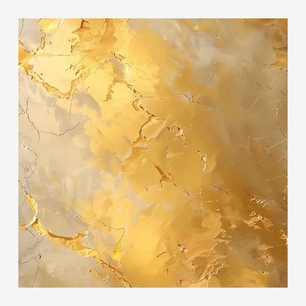 Abstrait ocre et or, compositions géométriques — Toile sur châssis