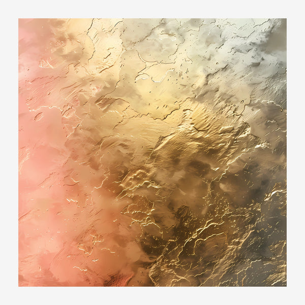 Paysage abstrait rose et beige, effet relief — Toile sur châssis