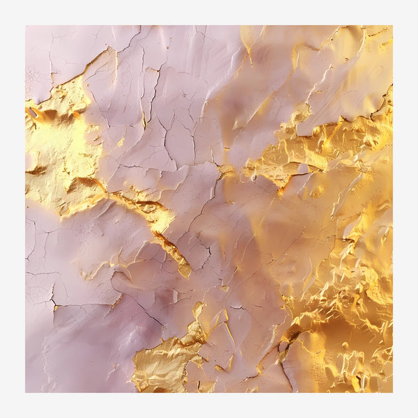 Abstrait rose poudré et or en relief minimaliste — Toile sur châssis