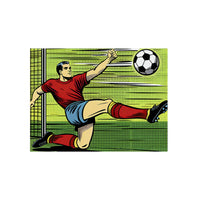 kick, goal, game, foot- Tableau aluminium