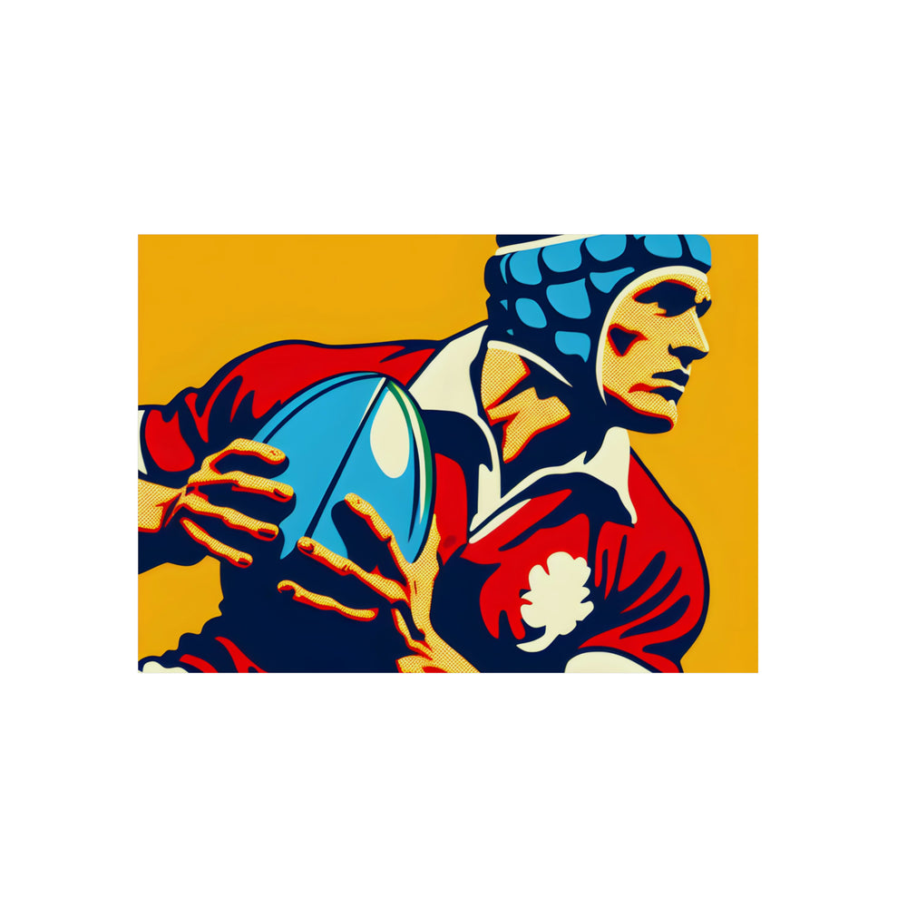 Rugby pas goal Amour- Tableau aluminium