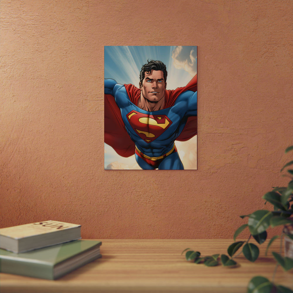 Superman in the sky tableau aluminium