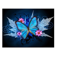 Blue Butterfly Modern Art Print