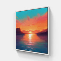 Breathtaking Sunset Hues-Canvas-artwall-20x20 cm-White-Artwall
