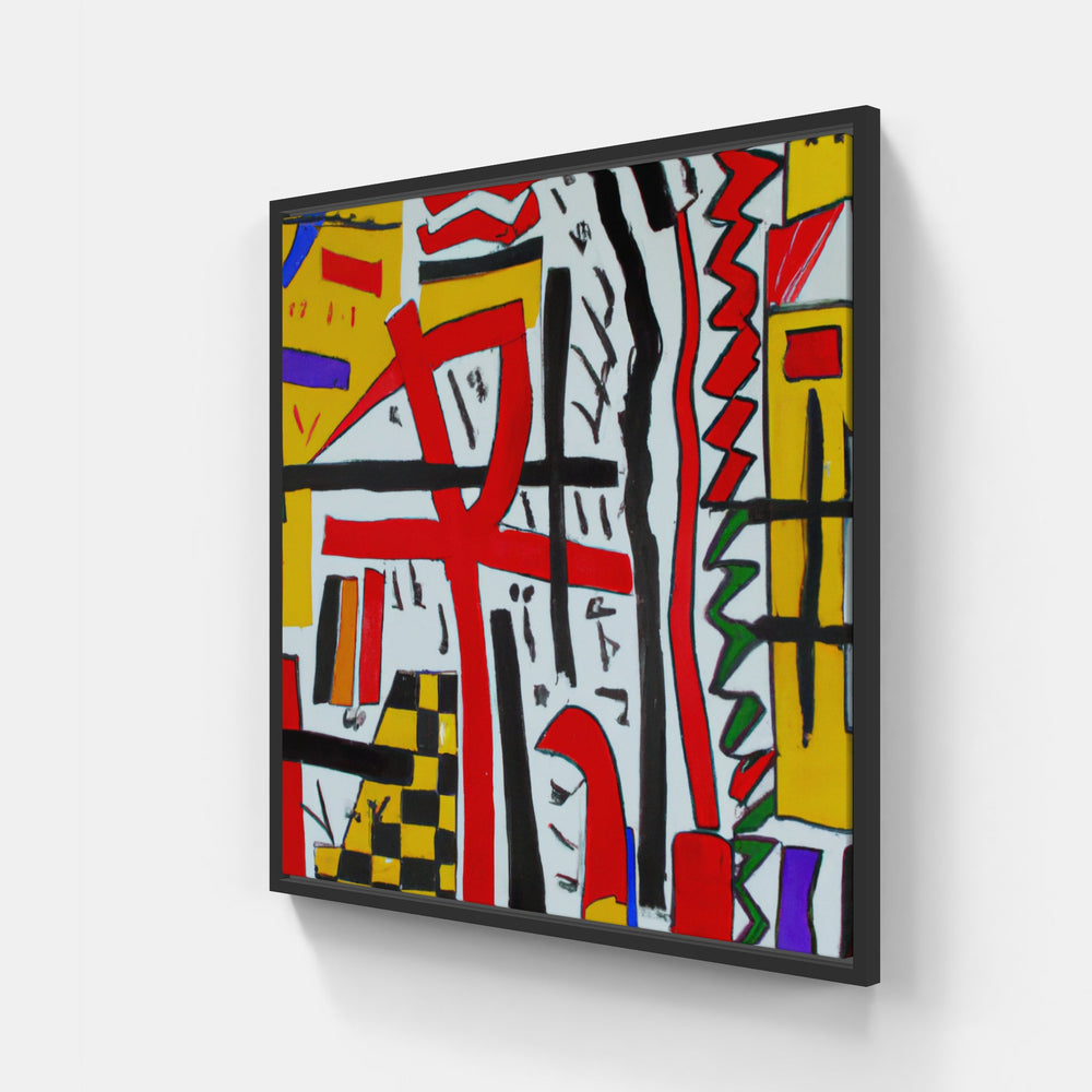 Basquiat seeks vibrant-Canvas-artwall-20x20 cm-Black-Artwall