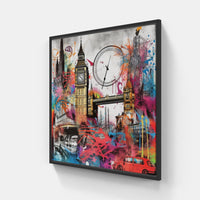 London Serene Skylines-Canvas-artwall-20x20 cm-Black-Artwall