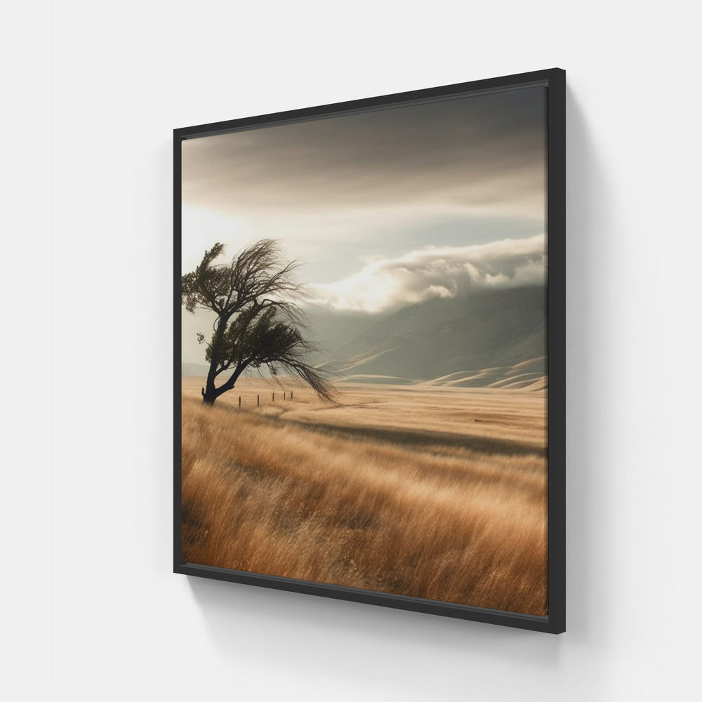 Timeless Beauty, Silent Earth-Canvas-artwall-40x40 cm-Black-Artwall