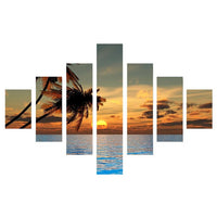 Tableau Paysage Sea, Palm and Sun