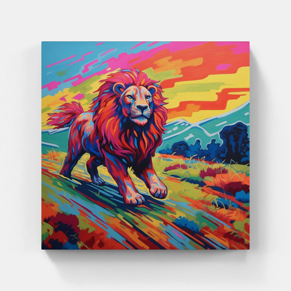 lion pride roar strength-Canvas-artwall-Artwall