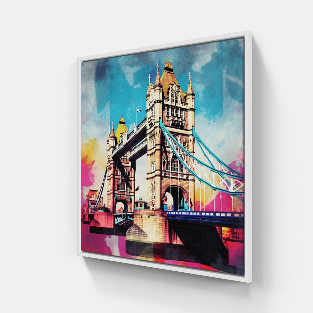 London Rhythmic Cityscape-Canvas-artwall-20x20 cm-White-Artwall