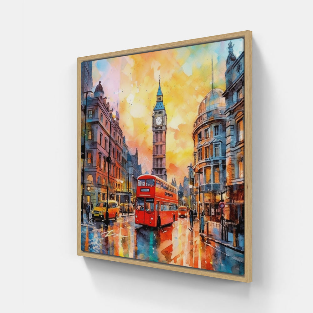 London Serene River Reflections-Canvas-artwall-Artwall