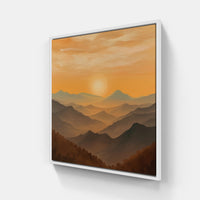 Captivating Sunset Serenity-Canvas-artwall-20x20 cm-White-Artwall