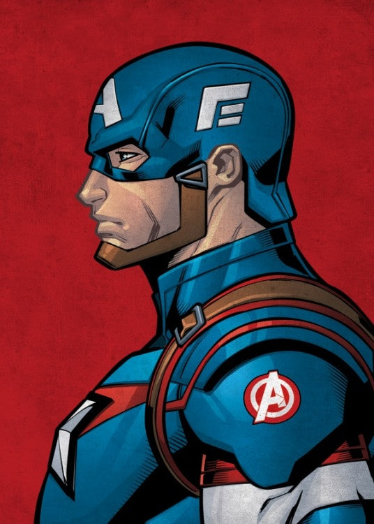 Affiche Murale Captain America Bleu