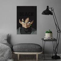 Poster Métallique Black Goku