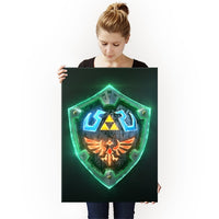 Zelda Shield Metallic Poster