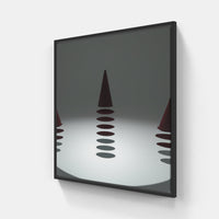 Time cube threeD-Canvas-artwall-20x20 cm-Black-Artwall