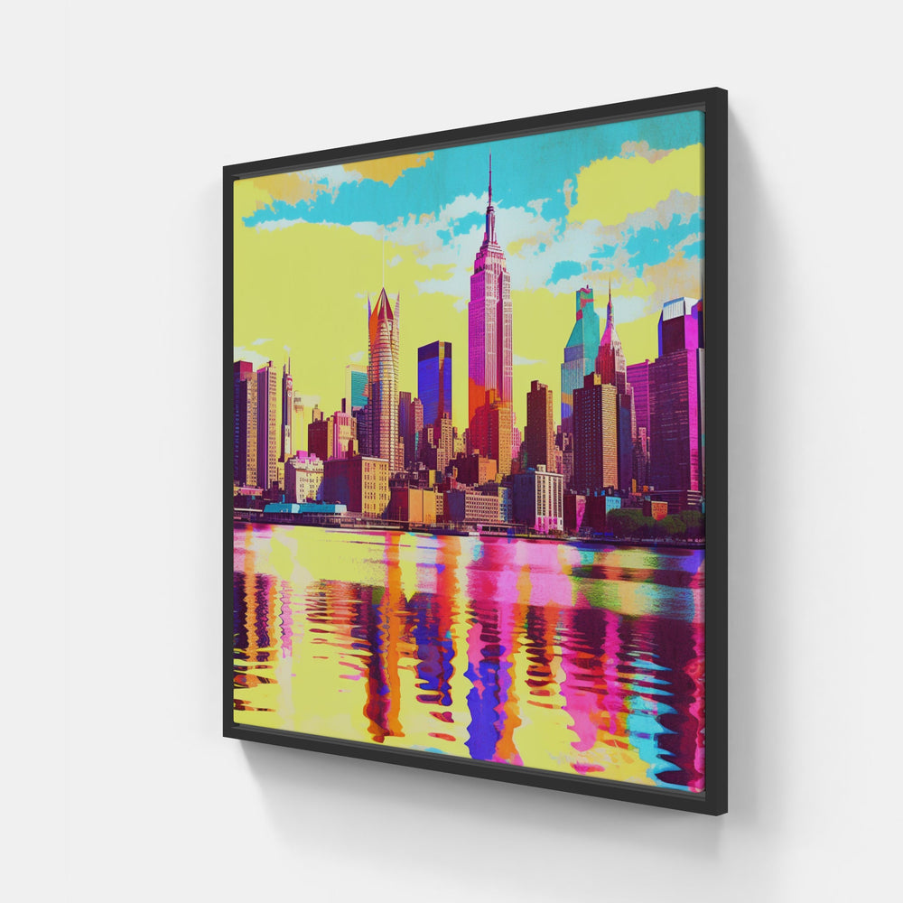 New York Impressions-Canvas-artwall-20x20 cm-Black-Artwall