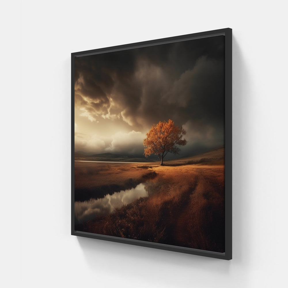 Unspoiled Beauty, Timeless Landscapes-Canvas-artwall-40x40 cm-Black-Artwall