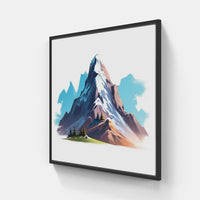 Mountain Majesty Canvas-Canvas-artwall-20x20 cm-Black-Artwall