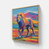 Lion Roar Thunder-Canvas-artwall-20x20 cm-Wood-Artwall