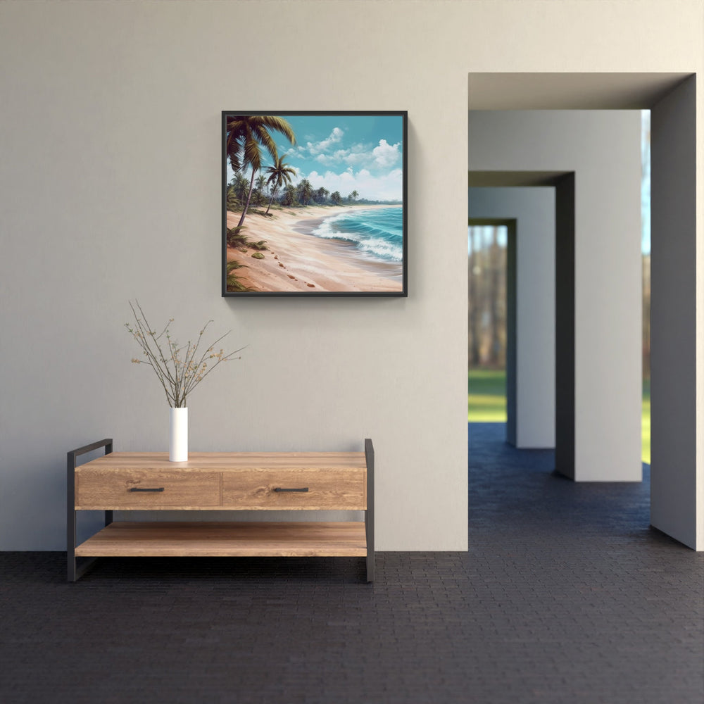 Beach Chairs Seaside Escape-Canvas-artwall-Artwall
