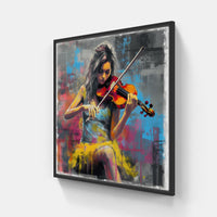 Soothing Violin Harmony-Canvas-artwall-20x20 cm-Black-Artwall