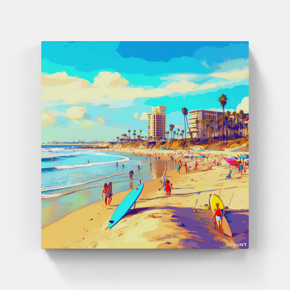 Seagulls Shoreline Paradise-Canvas-artwall-Artwall