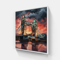 London Luminous Nightscape-Canvas-artwall-20x20 cm-White-Artwall