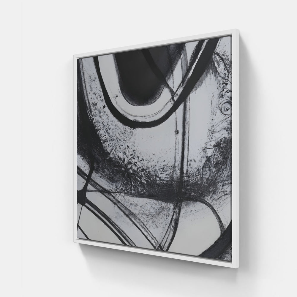 never late abstract-Canvas-artwall-20x20 cm-White-Artwall